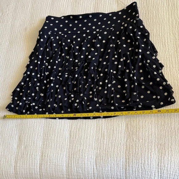 INC International Concepts Navy and White Ruffle Skirt / L - Picture 5 of 6